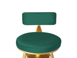 Levede 1x Bar Stools Velvet Kitchen Green BR1042-GN