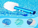 Corner and Step Pool Round Brush, Pool Step and Corner Brush, 180 Degree Rotation Handle Scrub Brush V1258-DP02-C-321