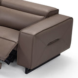 5 Seater Real Cow Leather Sofa with Power Recliner Adjustable Headrest Wooden Frame Corner Lounge V43-SOF-JCSN-CH