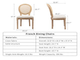 AADEN 2x Rattan Dining Chairs with Solid Wood Legs- Beige V226-SW1843BG