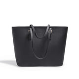 Women's Large Capacity PU Leather Tote Bag, Elegant Shoulder Bag for Work Shopping Party, Black V1188-MS-325-0320