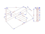 Artiss Metal Table Legs DIY X-shaped 71X60CM Set of 2 TAB-LEG-X-7160-BKX2