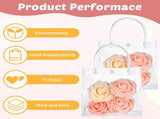 50pcs Clear Plastic Gift Bags with Handles PVC Reusable Transparent Totes Bags for Goodie Candy V1258-DP02-WO-171