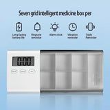 7-Day Smart Pill Organizer with Timer & Alarm Intelligent Medication Reminder Box with Vibration, V1197-RY-052001
