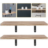 Wall Mounted Floating Shelves Solid Wood for Home V1369-AZ3-W-18088