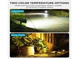 Solar Powered Outdoor Landscape Spotlights with IP65 Waterproof ABSPC Construction, Dual Color V1341-ZY-SUJ6FJED-2PCS-3200KWARMWHITE