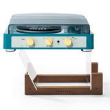 Gadhouse Brad MKII Record Player - Green Bundled Crosley Record Storage Display Stand V398-GAD0101-BSS