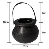 48 Pack Plastic Black Witch Candy Bowls Cauldrons,Pot with Handle ,for Halloween, Easter, St V1192-AZ-W-22757