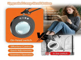 Professional 10X Magnifying Desk Lamp with Adjustable Swing Arm, 5 Color Modes & 10 Brightness V1341-ZY-YHY6KNXN-SQUAREBASE