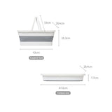 Collapsible Mop Bucket Portable Plastic Bucket Folding Storage Basket with Handle V1294-YM0717-10101658