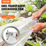 Greenhouse Plastic Sheeting 7.6 x 7.6 m, 6 Mil Thickness Clear Greenhouse Film, Polyethylene Film 4 V952-TMWSM2525YCTVR8ESV0
