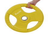 Everfit Weight Plates Olympic 20kg Dumbbell Barbell Plate Weight Lifting Home Gym Yellow FIT-K-DB-PL-20KG-YE