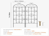 2 Packs Metal Garden Trellis for Climbing Plant Support 71x20 in Rustproof V952-HPJHX2JTH71WKVLCJV0