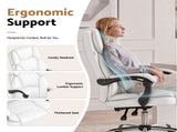 Artiss Executive Office Chair Leather Recliner White OCHAIR-G-1051-WH