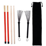 Drum Cleaning Kit with Black Steel Wire Brush Adjustable Tools for Effective Drum Maintenance V1370-AZ4-15040