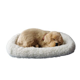 Realistic Sleeping Dog Toy Breathing Dog Stuffed Animal Doll with Mat Plush Toys for Children Home V1294-YM0714-10332429
