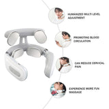 Neck Massager Device - Portable Massager with Heat & Vibration Modes Deep Muscle Activation, 6 V1192-AZ-W-17665