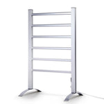 Devanti Electric Heated Towel Rail Rack 6 Bars with Timer Clothes Dry Warmer TW-C-F-ALUM-TM