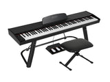 Alpha 88 Keys Electronic Piano Keyboard Digital Electric w/ Stand Stool Weighted EK-WP-88-BK-B01