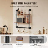 Industrial Pipe Shelf 2 Tier 24x7.87in Wall-Mount for Kitchen Bedroom V952-JSGZWJYGHMBH4NV3QV0