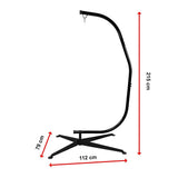 Hammock C Stand Solid Steel Construction for Hanging Air Porch Swing Chair V63-840041
