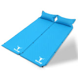 Double Air Bed Self Inflating Mattress Sleeping Mat Camping Camp Hiking Joinable - blue V610-PKNSLEMAT/W/PIL-BLU-2