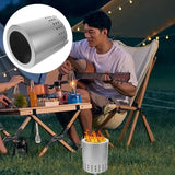 Portable Metal Tabletop Fire Pit with Ventilation Holes for Garden, Camping and Outdoor Warmth, V1189-LC-HW-00362