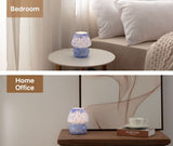 Colorful Blue Spot Hand Blown Glass Mushroom Table Lamp - Compact Nordic Bedside Desk Light with V888-ELOSUNG55399