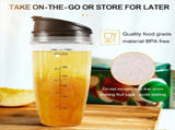 24OZ Replacement Cups Compatible for Ninja Nutri BN401, BN701, SS101, BN400, BN800, BN801 Blender V1192-AZ-W-23191