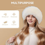 Womens Winter Faux Fur Bucket Hat, Thick Fluffy Fisherman, Winter Warmer Cap for Women V1258-DP02-F-13