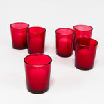 40 Pack Red Glass Votive Tealight Candle Holders House Party Cenrepiece Xmas Wedding Decor Glass V382-REDCHX40