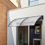 Instahut Window Door Awning 1mx6m Transparent Hollow Sheet Plastic Frame AWN-PC6-1X6