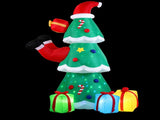 Jingle Jollys Christmas Inflatable Santa Tree 2.5M Height Flashing Light Decorations Illuminated XMAS-INF-TREE-8FT