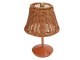 Boho Rattan Table Lamp LED Rechargeable Reading Light 3 Color Touch Control Dimmable Bedside Lamp V1294-YM0901-3119250083211