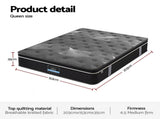 Giselle Bedding Queen Mattress 35cm Euro Top with Graphene Cooling Comfort Medium Firm MATTRESS-E-ATLAS-35-Q