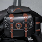 Motorcycle retro rear seat bag detachable side bags, PU leather waterproof and wear-resistant, V1232-MTCB-001