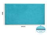 Marlow Coral Velvet Area Rugs Large Mat 150x200cm Blue FR2045-150X200-BL