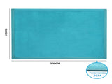 Marlow Coral Velvet Area Rugs Large Mat 150x200cm Blue FR2045-150X200-BL_NZ