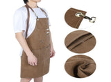 Adjustable Waterproof Apron with Pockets for Restaurant Kitchen Milk Tea Flower Shop Barber Supplies V1294-YM0901-3117200128511