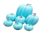 7 Pcs Artificial Pumpkin Cute Lifelike Foam Harvest Pumpkins for Autumn Holiday Decor Sky Blue V1294-YM0901-3115240077511