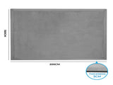 Marlow Coral Velvet Area Rugs Large Mat 150x200cm Grey FR2045-150X200-GY