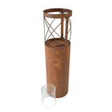 Rust Round Pillar Candle Holder 55cm V637-27600CDL