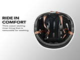 Valk Retro Bike Helmet, 56-61cm S, M, L Universal Dial Fit System, Jet Black V219-BIKHLMVAKS5A