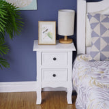 French Bedside Table Nightstand White Set of 2 V264-TAB-712C-WHE-2PC-1