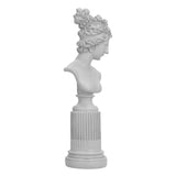 Character Figurine Desktop Craft Ornament Resin Statue for Living Room Office Coffee ShopWhite V1294-YM0901-3115210117913