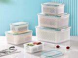 Refrigerator Fresh Keeping Box Food Storage Container with Leak Proof Lock Cover - Multi Layer V1366-AZ2-W-11989