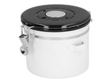 Sealing Container with Spoon Stainless Steel Coffee Beans Canister with Release Valve White1.8L V1294-YM0901-3118210146812