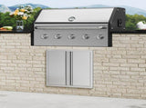 BBQ Access Door, 610x610 mm Double Outdoor Kitchen Door, Stainless Steel Flush Mount Door, Wall V952-SMABSCJMYS24Y71UBV0