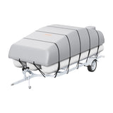 Pontoon Boat Cover 800D Waterproof Trailerable 19-20 ft with Storage Bag V952-FQCZX800D192KHIYZV0