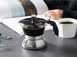 Strong Coffee Maker, Moka Pot Premium Crystal Shape Top Coffee, 4 cup, Classic Italian coffee maker V1192-AZ-W-0360